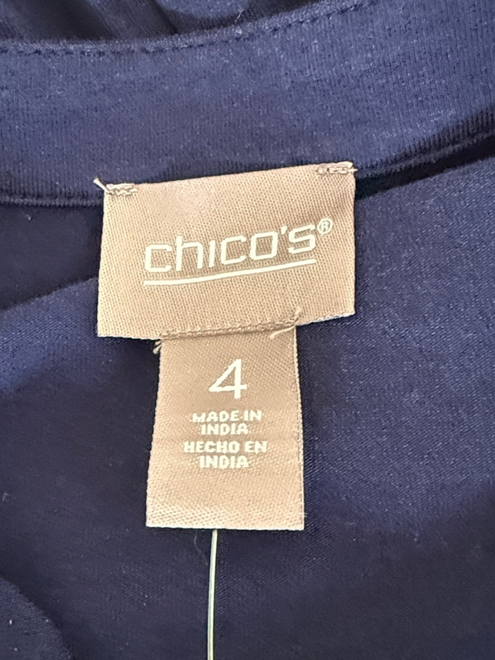 NWT Chico's Midnight Blue Floral Cutout Dress Size Chico’s 4/20/22 - Picture 5 of 7